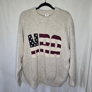 VTG NRA 100% Cotton Made In USA Stars And Stripes Sweater XL Patriotic Americana